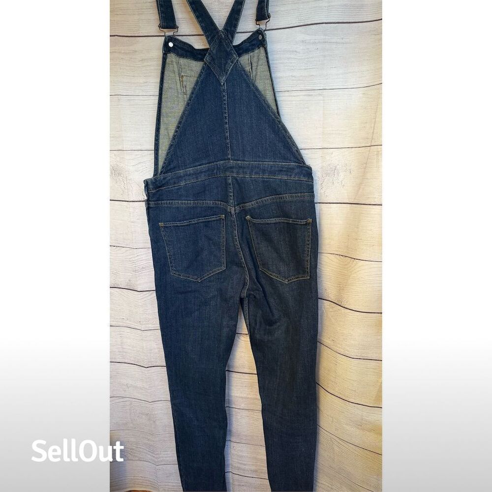 Free People Women's Blue Denim Overalls Size 28 Adjustable Straps Trendy - Picture 4 of 10